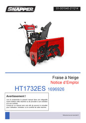 Snapper HT1732ES Notice D'emploi