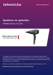 Remington Supercare PRO 2200 AC AC7200 Mode D'emploi