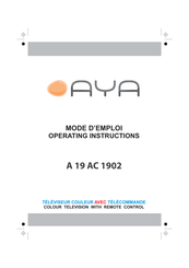 AYA A 19 AC 1902 Mode D'emploi