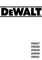 DeWalt DW927 Mode D'emploi