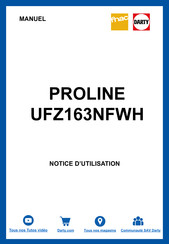 Proline UFZ163NFWH Manuel D'utilisation