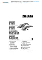 Metabo W 22-180 MVT Notice Originale