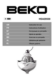 Beko HSA20500 Instructions D'utilisation