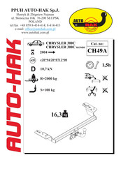 AUTO-HAK CH49A Mode D'emploi