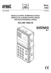 Urmet sinthesi S2 1083/19 Mode D'emploi