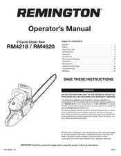 Remington RM4218 Manuel De L'opérateur