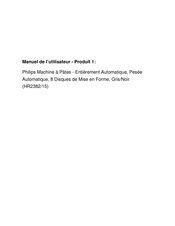 Philips HR2382/15 Mode D'emploi