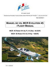 MCR Technologies EVOLUTION 4S Manuel