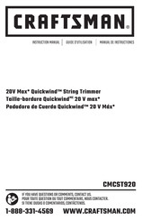 Craftsman Quickwind CMCST920 Guide D'utilisation