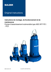 Sulzer ABS XFP PE3 Instructions De Montage, De Fonctionnement Et De Maintenance