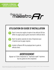 Idatalink Maestro Rr Guide D'installation