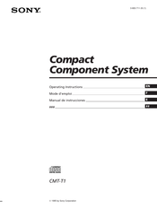 Sony CMT-T1 Mode D'emploi