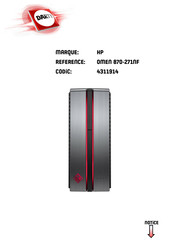 HP OMEN 870-271NF Manuel De L'utilisateur