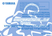 Yamaha YFM700PE 2013 Manuel Du Propriétaire