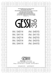 Gessi 54014 Mode D'emploi