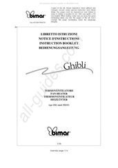 Bimar Ghibli S301 Notice D'instructions