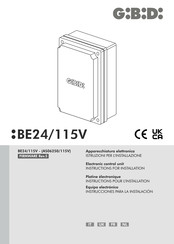 GiBiDi BE24/115V Instructions Pour L'installation