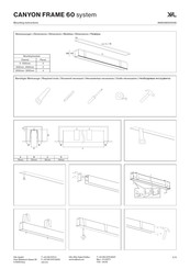 XAL CANYON FRAME 60 Instructions De Montage