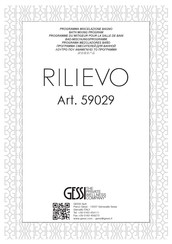 Gessi RILIEVO 59029 Manuel D'installation