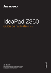 Lenovo IdeaPad Z360 Guide De L'utilisateur
