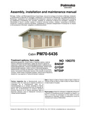 Lemeks Palmako PM70-6436 Assemblage, Manuel De Montage Et D'entretien