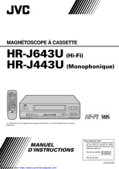 JVC HR-J443U Manuel D'instructions