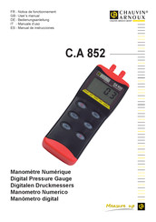 Chauvin Arnoux C.A 852 Notice De Fonctionnement