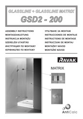 RAVAK GLASSLINE GSD2-200 Instructions De Montage