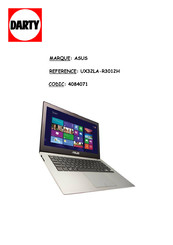 Asus ZenBook UX32LA-R3012H Manuel Électronique