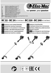 Oleo-Mac BC 22 Manuel D'utilisation Et D'entretien