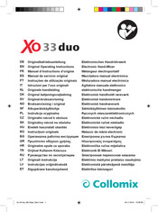 Collomix Xo 33 duo Manuel D'instructions D'origine
