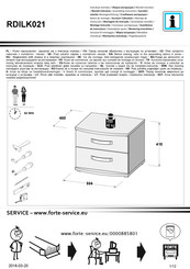 Forte RDILK021 Notice De Montage