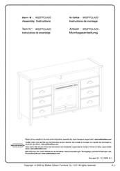 Walker Edison W52FPCLA2D Instructions De Montage