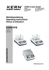 KERN TPFB 1200-2-B Notice D'utilisation