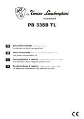 Tonino Lamborghini PB 33SB TL Traduction Du Mode D'emploi D'origine