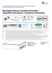 Rauch AG299.0BP5.80 Instructions De Montage