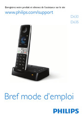 Philips D6301B/22 Bref Mode D'emploi