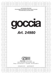 Gessi goccia 24980 Instructions De Montage