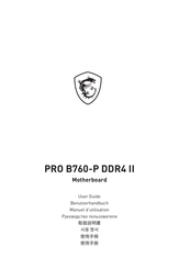 MSI PRO B760-P DDR4 II Manuel D'utilisation