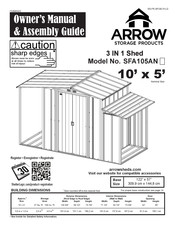 Arrow Storage Products SFA105AN Manuel Du Propriétaire Et Guide D'assemblage