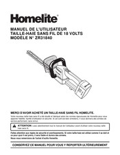 Homelite ZR31840 Manuel De L'utilisateur