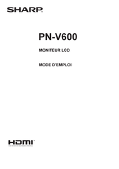 Sharp PN-V600 Mode D'emploi