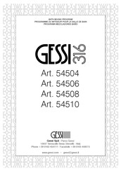 Gessi 39699 Mode D'emploi