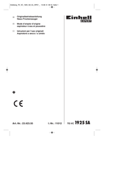 EINHELL Expert TE-VC 1925 SA Mode D'emploi D'origine