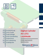 Simons Voss Technologies ZS50.99050005 Guide Abrégé