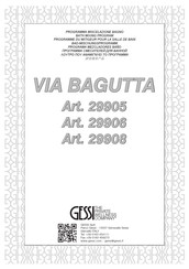 Gessi VIA BAGUTTA 29906 Instructions D'installation