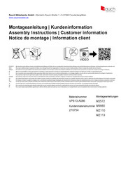 Rauch Quadra VP613.A086 Instructions De Montage