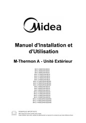 Midea M-Thermon A MHC-V8W/D2N8-BE30 Manuel D'installation Et D'utilisation