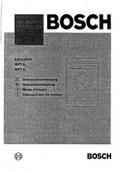 Bosch EXCLUSIV WFT 8 Serie Mode D'emploi