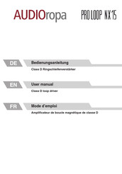 AUDIOropa PRO LOOP NX15 Mode D'emploi